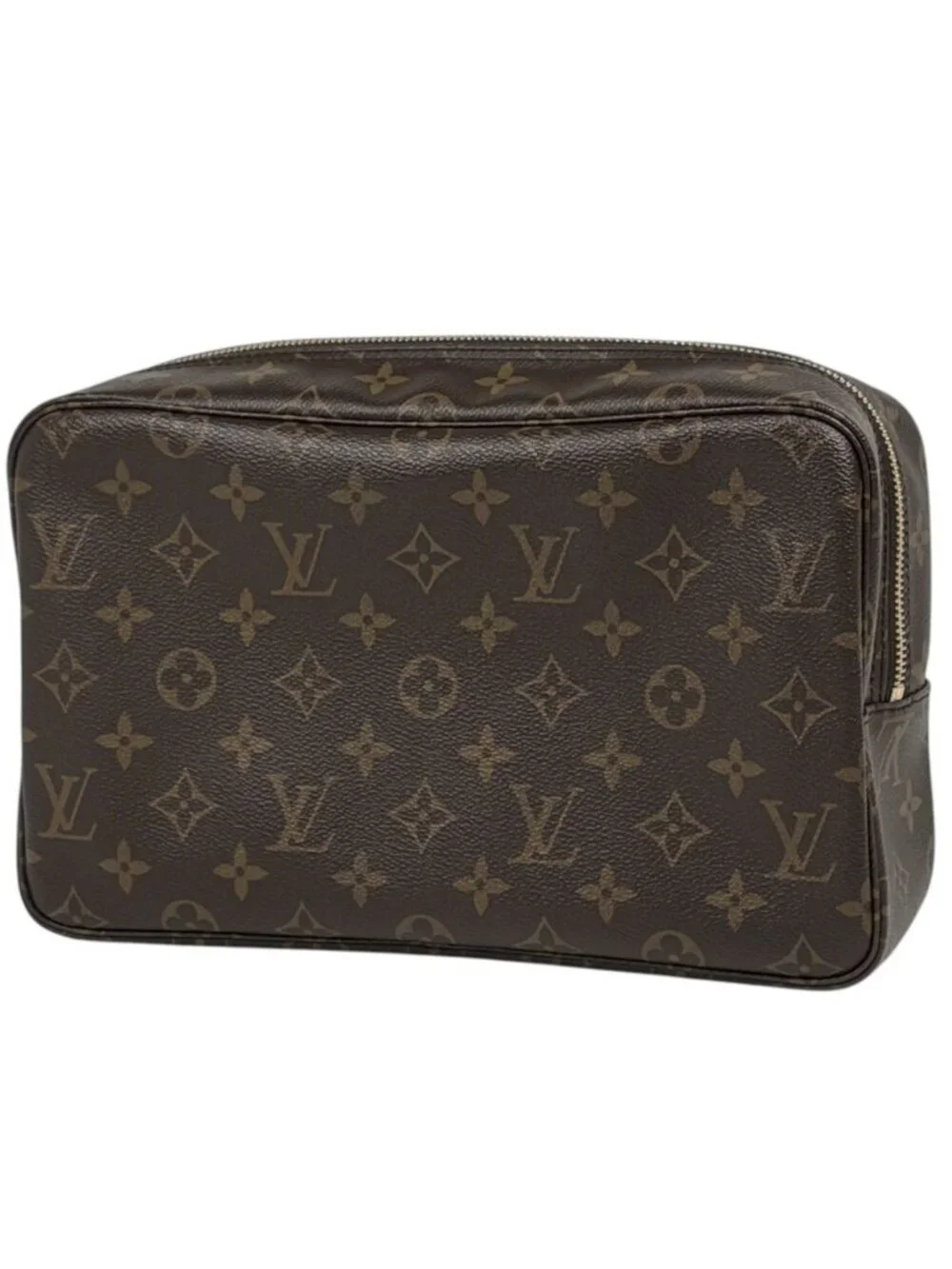 Louis Vuitton Trousse Twillet 28 Makeup Pouch Second Monogram Brown